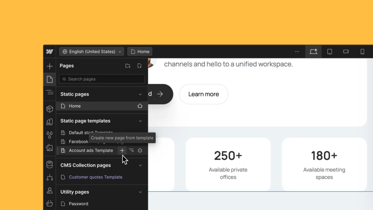 Unlock Speed and Consistency with Webflow’s Page Templates